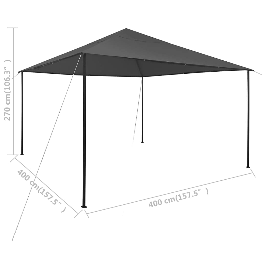Gazebo 157.5"x157.5"x106.3" Anthracite A760445