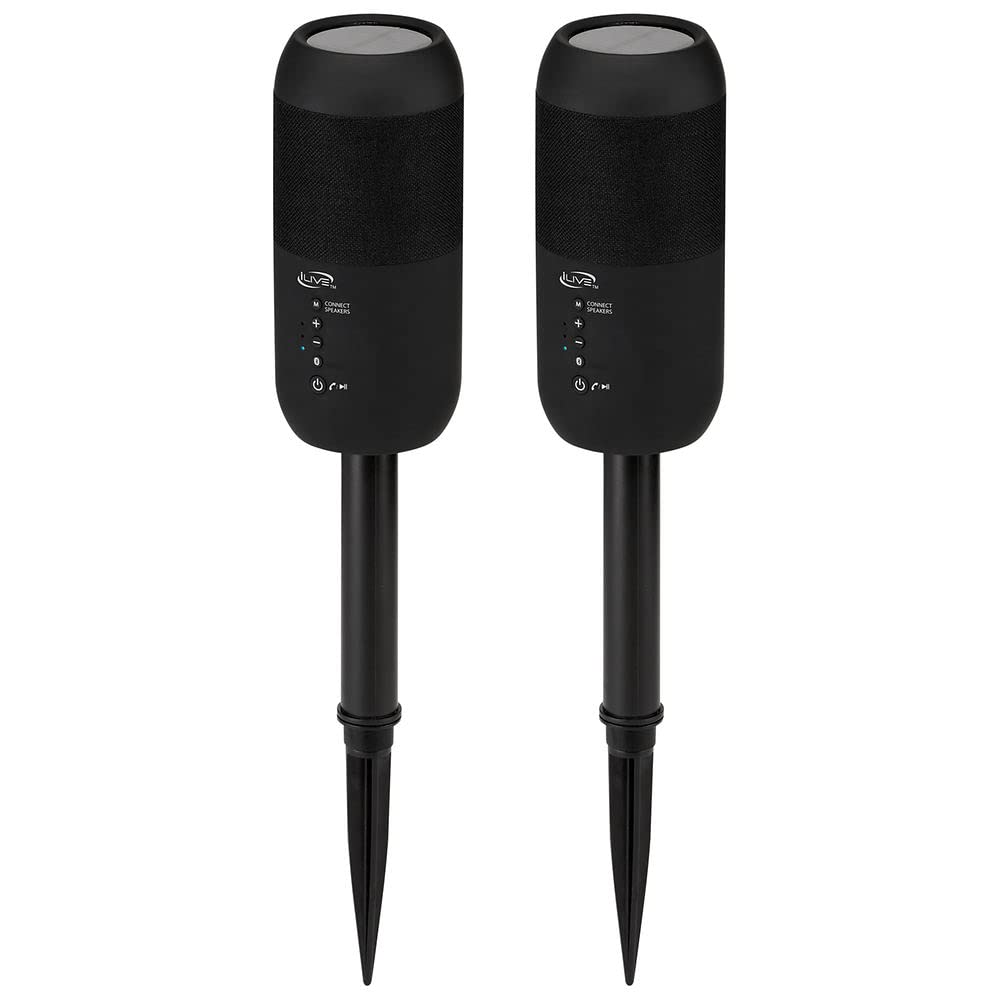 Black Waterproof Indoor and Outdoor Speakers, 2 Count O24833