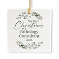 Ceramic 3-inch Square-Shaped Christmas Ornament U6879