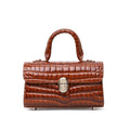 Genuine Cowhide Crocodile Embossed Crossbody Shoulder Bag V216903
