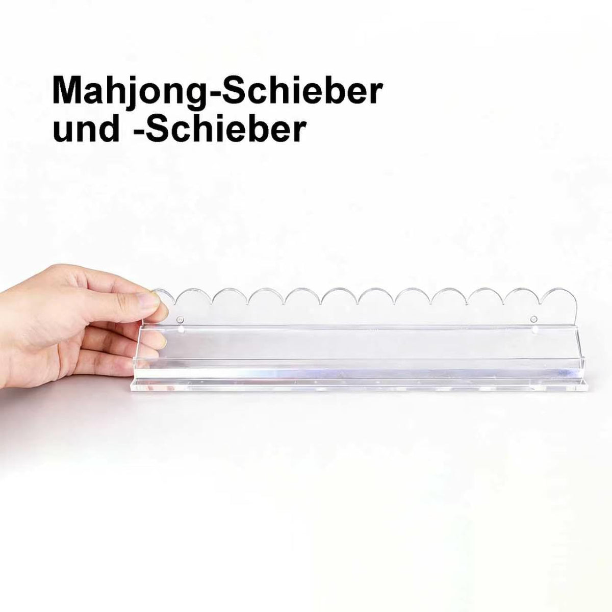 Clear Acrylic Mahjong Racks with Pushers, 4-Pack M6604