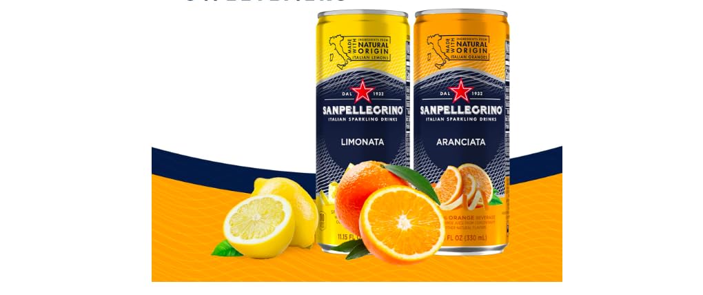 Italian Sparkling Drink Variety Pack, 24 Pack of 11.15 Fl Oz Cans D7815