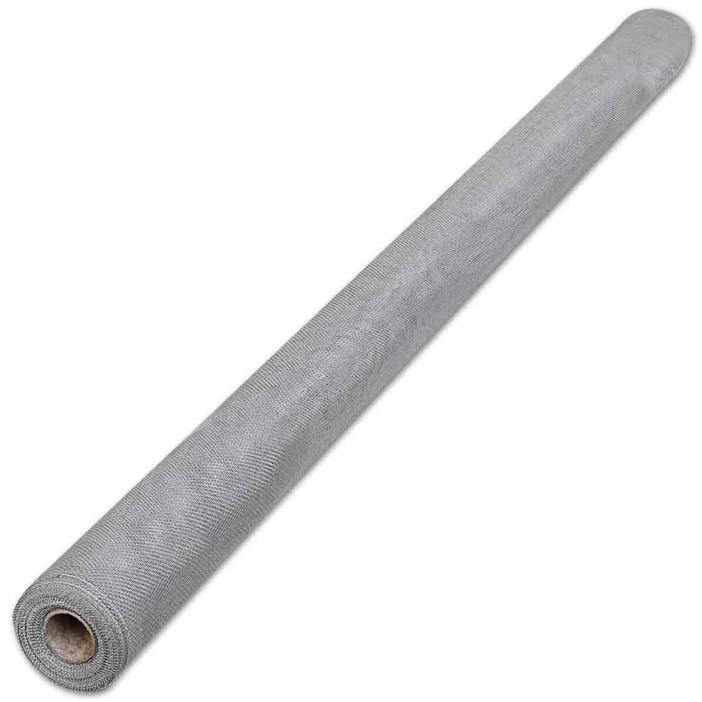 Aluminum Mesh Screen 39.4x196.9 Inches Silver K76955