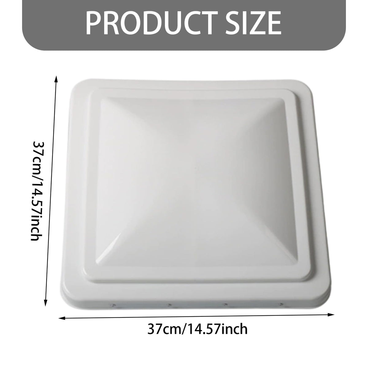 14 Inch White Weather-Resistant Plastic RV Vent Cover N99350