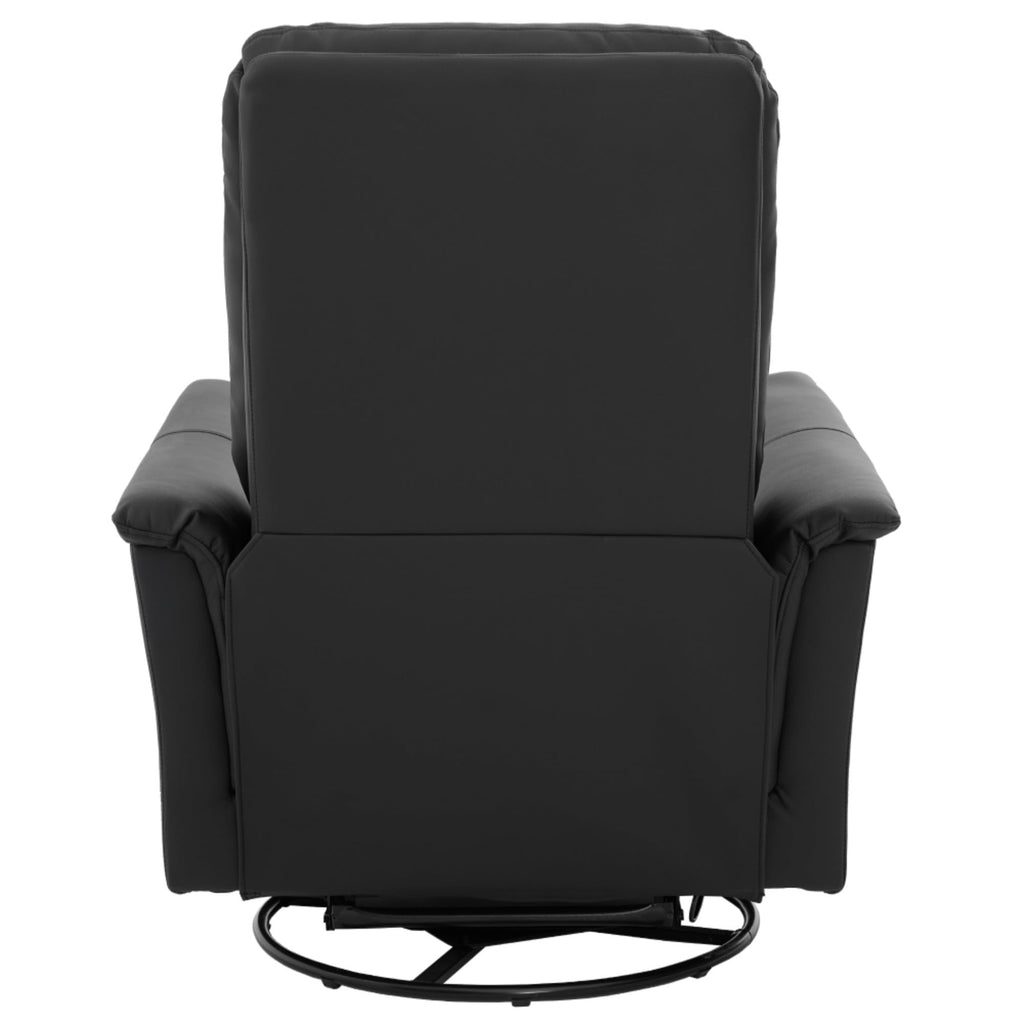 Black Boucle Swivel Rocker Glider Lounge Chair U763542