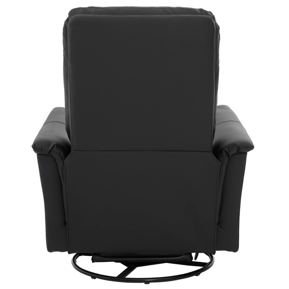 Black Boucle Swivel Rocker Glider Lounge Chair U763542