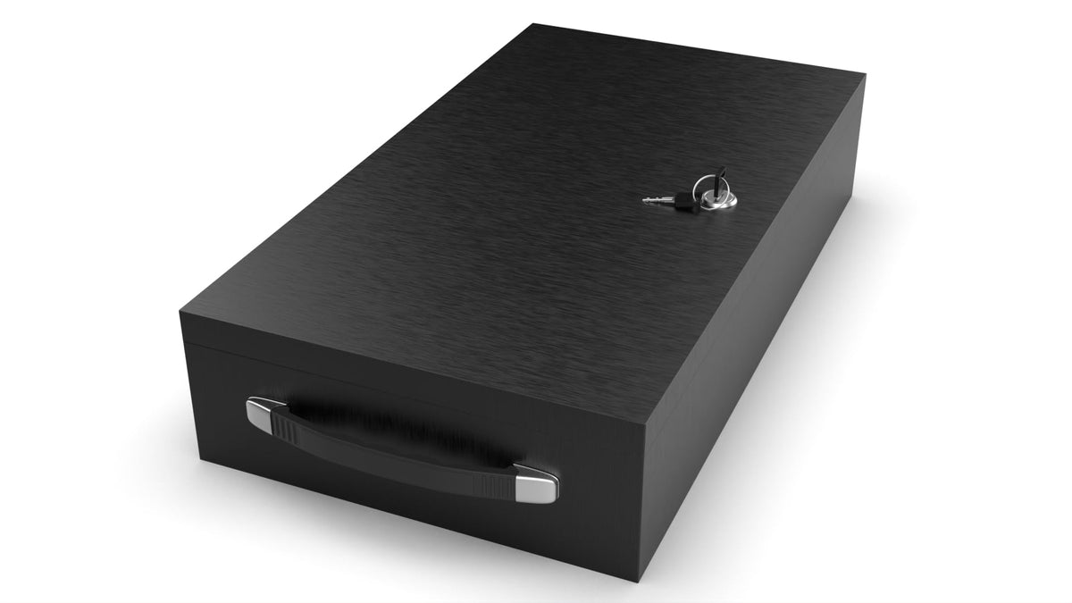 Fire Retardant Steel Security Chest Lock Box, 0.43 Cubic Ft, Black T619
