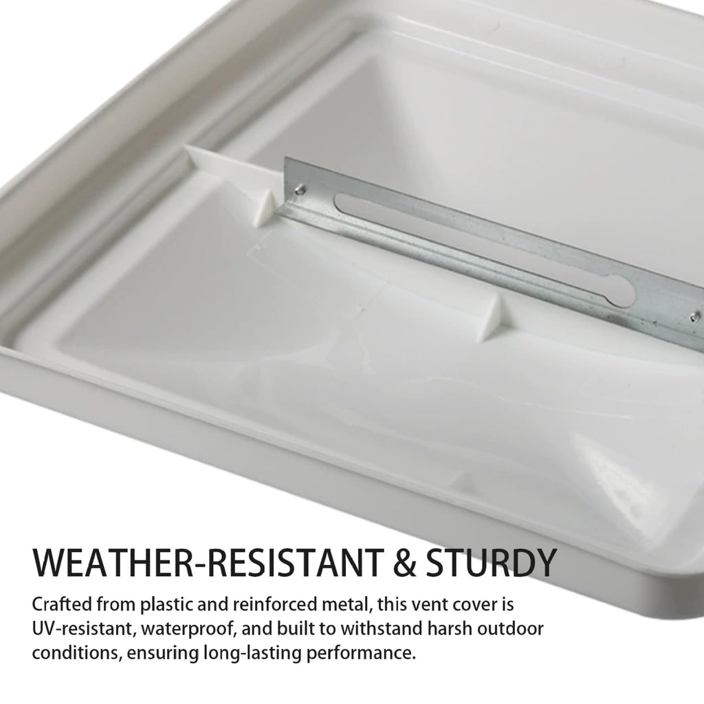 14 Inch White Weather-Resistant Plastic RV Vent Cover N99350