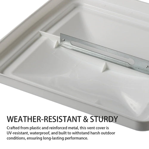 14 Inch White Weather-Resistant Plastic RV Vent Cover N99350