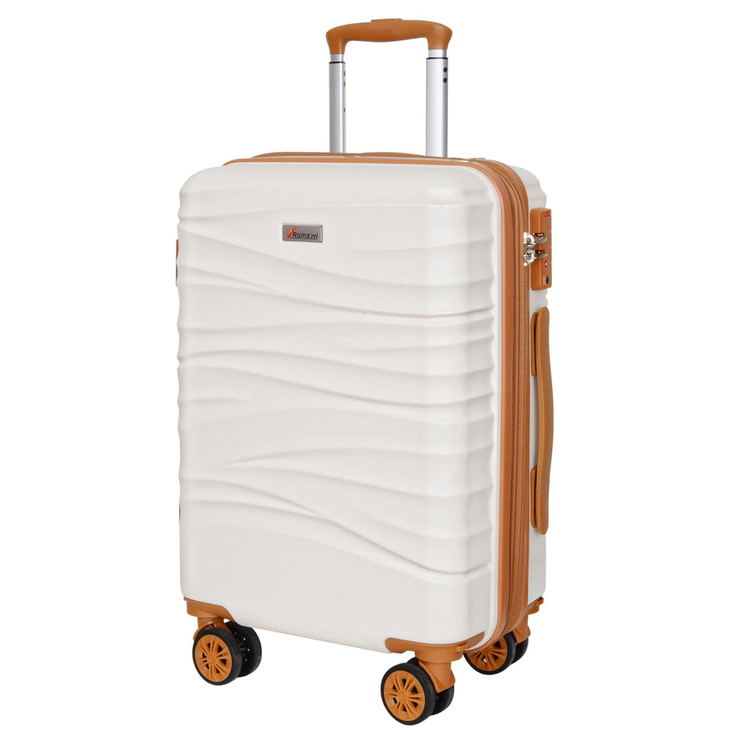 Expandable 21" Carry On Hardshell Luggage with Spinner Wheels, White J660204