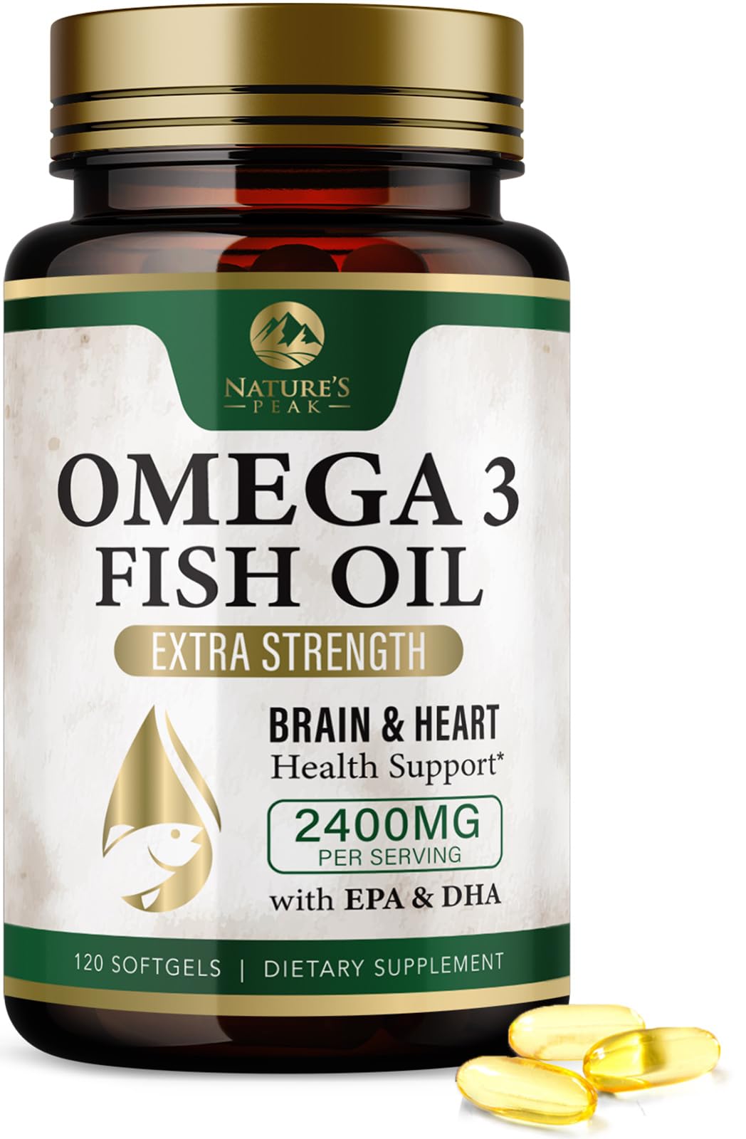 2400mg Omega 3 Fish Oil Softgels O6565