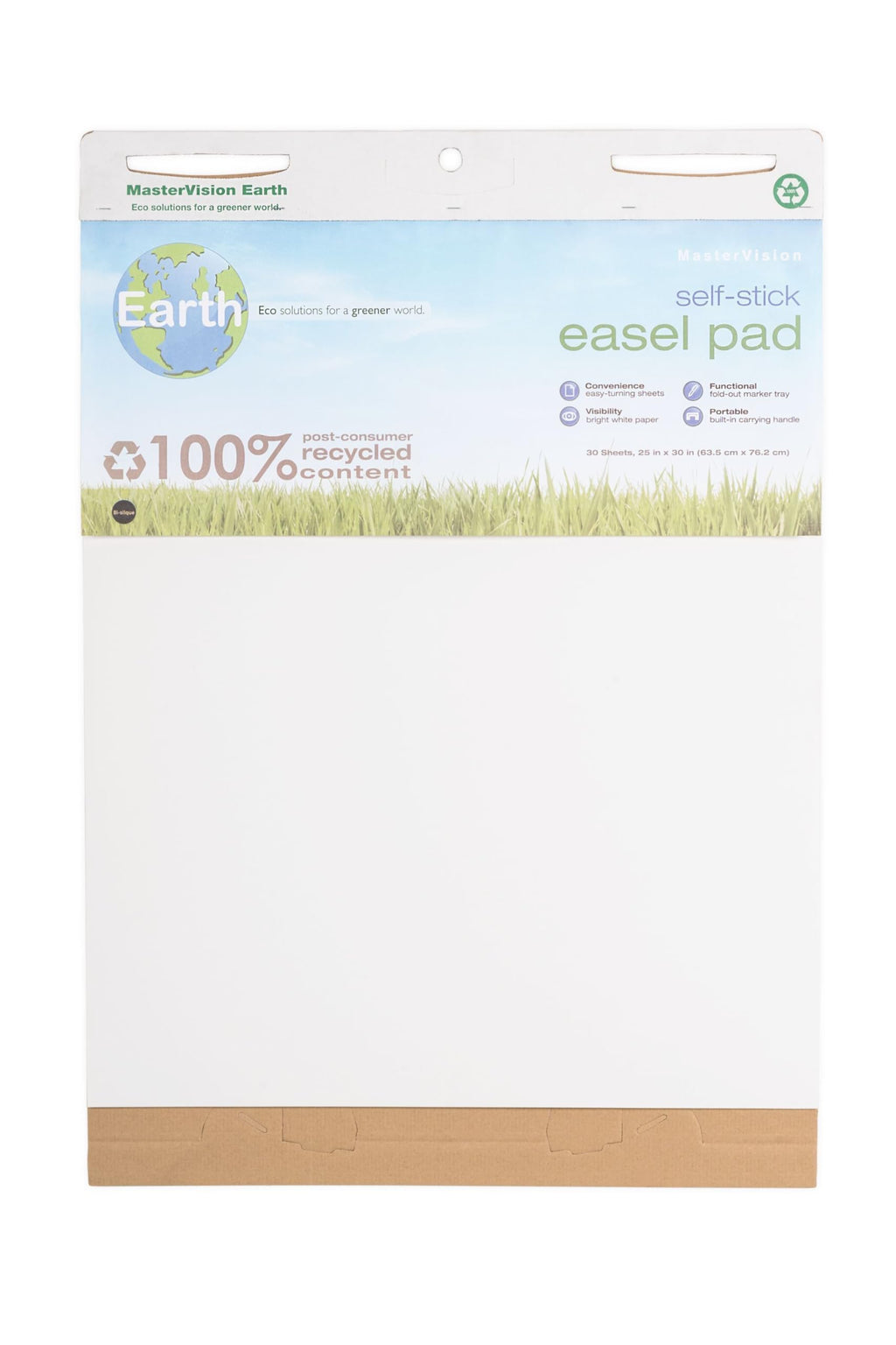 Self-Stick Easel Pad 30" x 25" 2 Pack White S36849