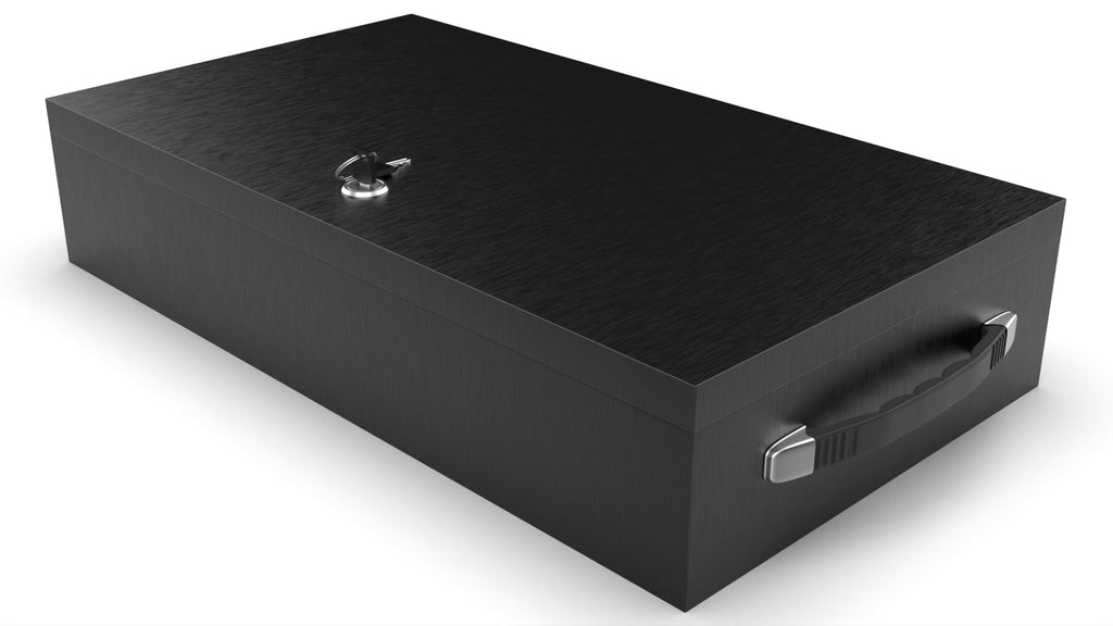 Fire Retardant Steel Security Chest Lock Box, 0.43 Cubic Ft, Black T619