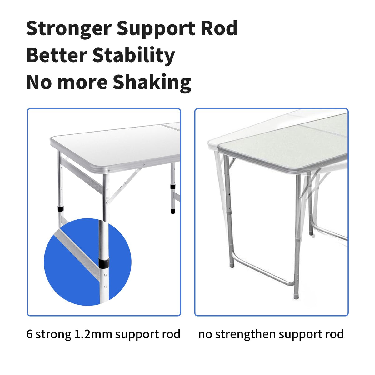 6FT Adjustable Folding Camping Table H26207