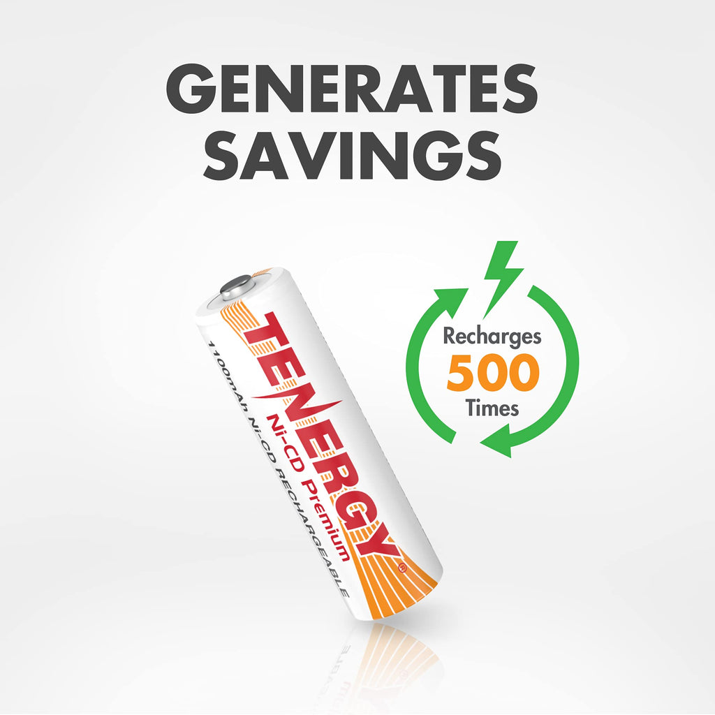 AA NiCd Rechargeable Batteries 1100mAh 1.2V 12 Count D1049