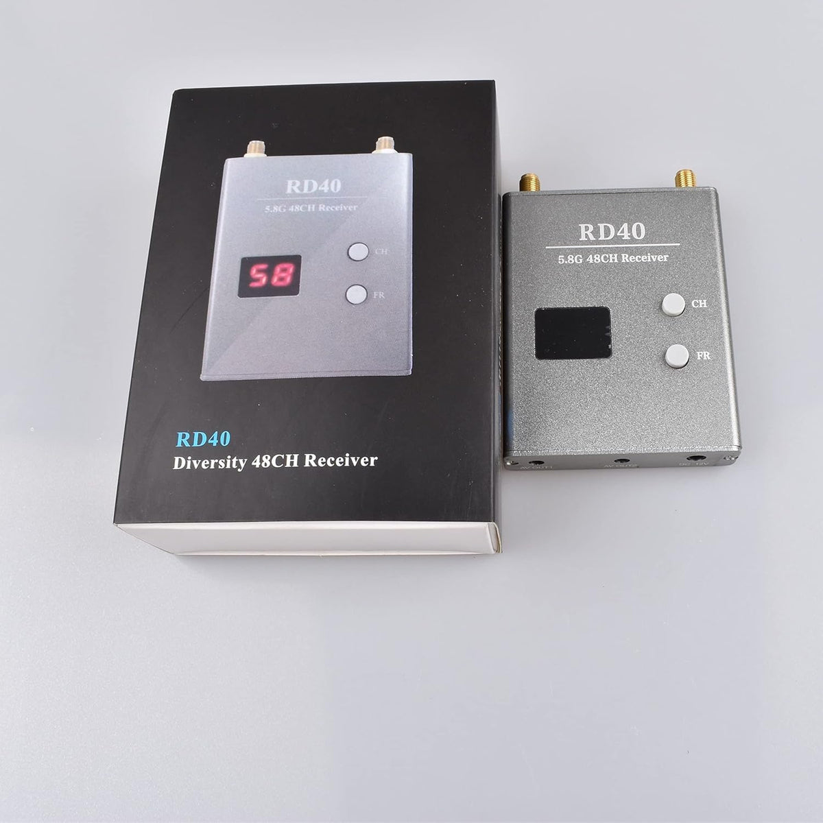 5.8GHZ 48Channel RD40 Raceband Dual Diversity Receiver with A/V and Power Cables N9209