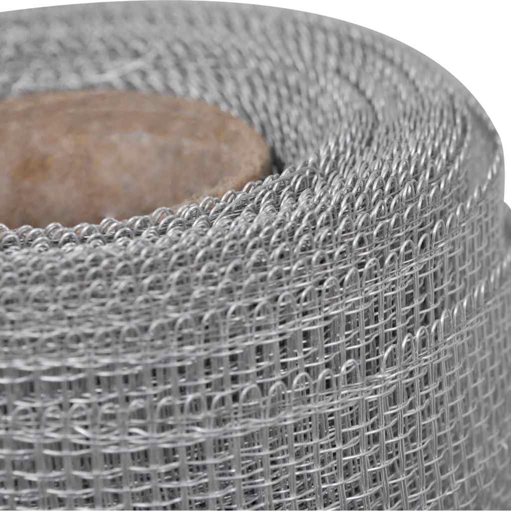 Aluminum Mesh Screen 39.4x196.9 Inches Silver K76955