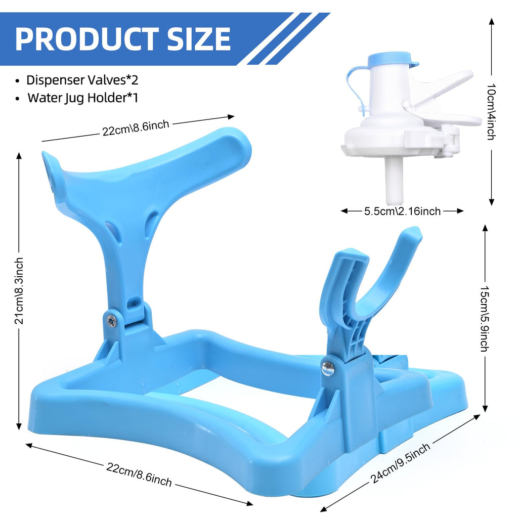5 Gallon Collapsible Water Jug Holder and 2 Dispenser Valves C693115
