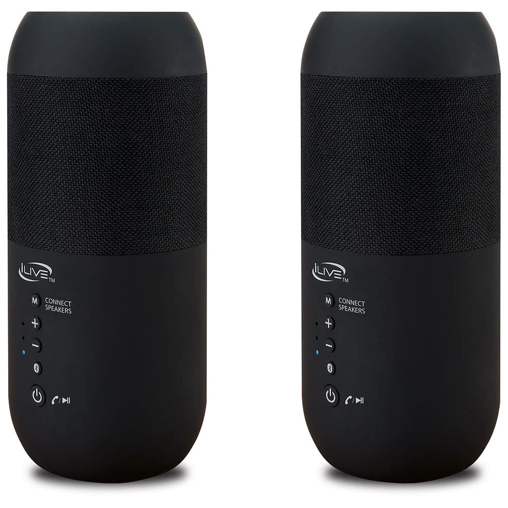 Black Waterproof Indoor and Outdoor Speakers, 2 Count O24833