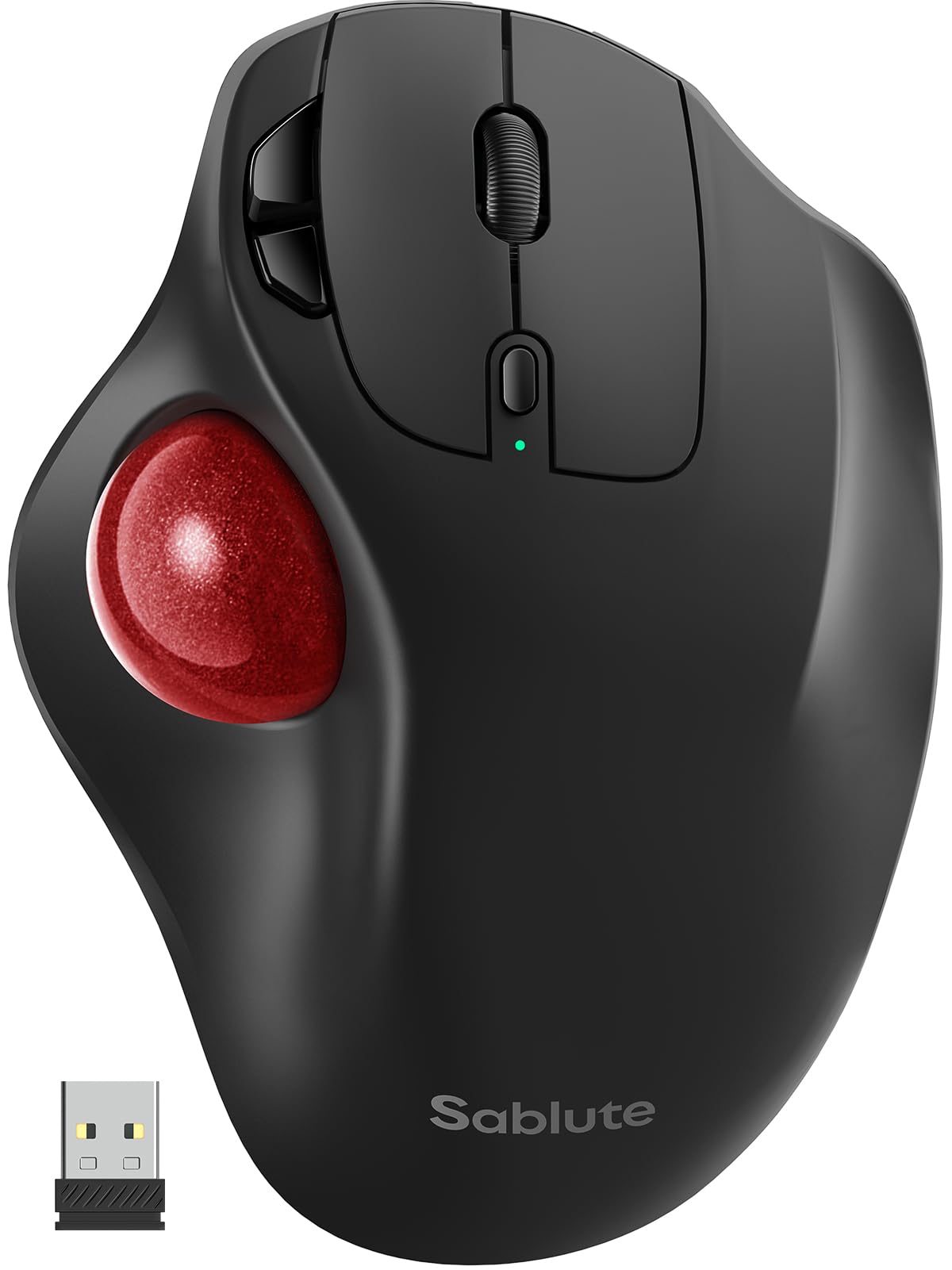 Wireless Rechargeable Thumb Control Trackball Mouse A2953