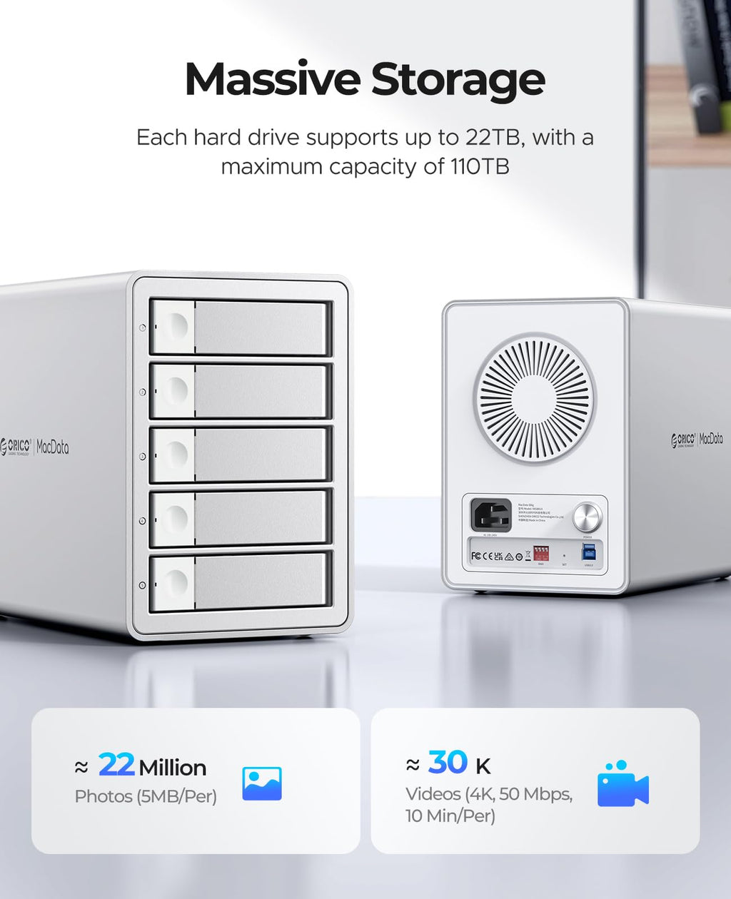 5 Bay RAID External Hard Drive Enclosure B28334