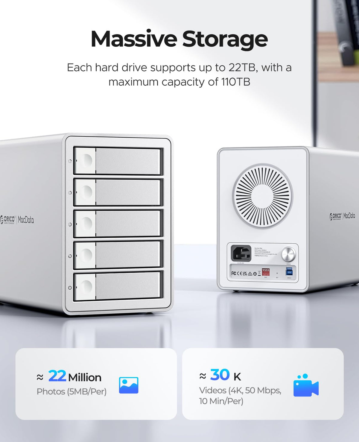 5 Bay RAID External Hard Drive Enclosure B28334