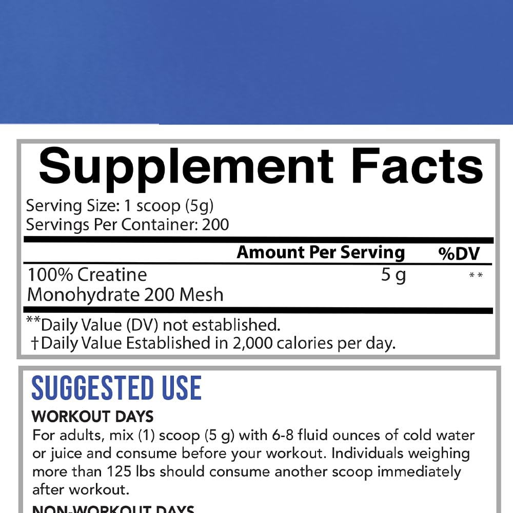 Unflavored Creatine Monohydrate Powder 1 Kilo P979047