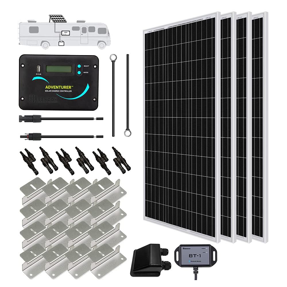 400W 12V Monocrystalline Solar Panel Kit with 30A PWM Charge Controller K9567