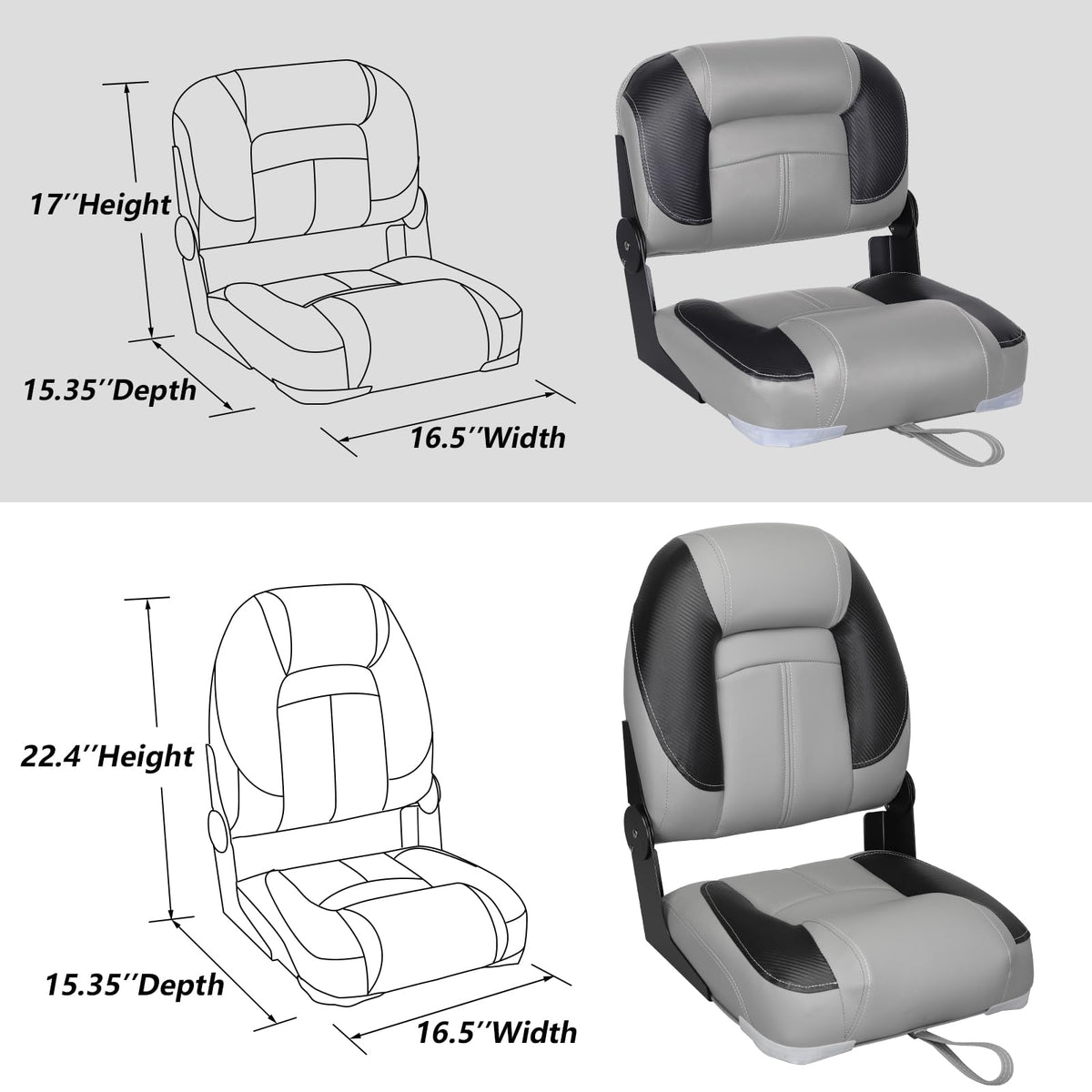 Folding Fishing Boat Seat 3 Pack J5297