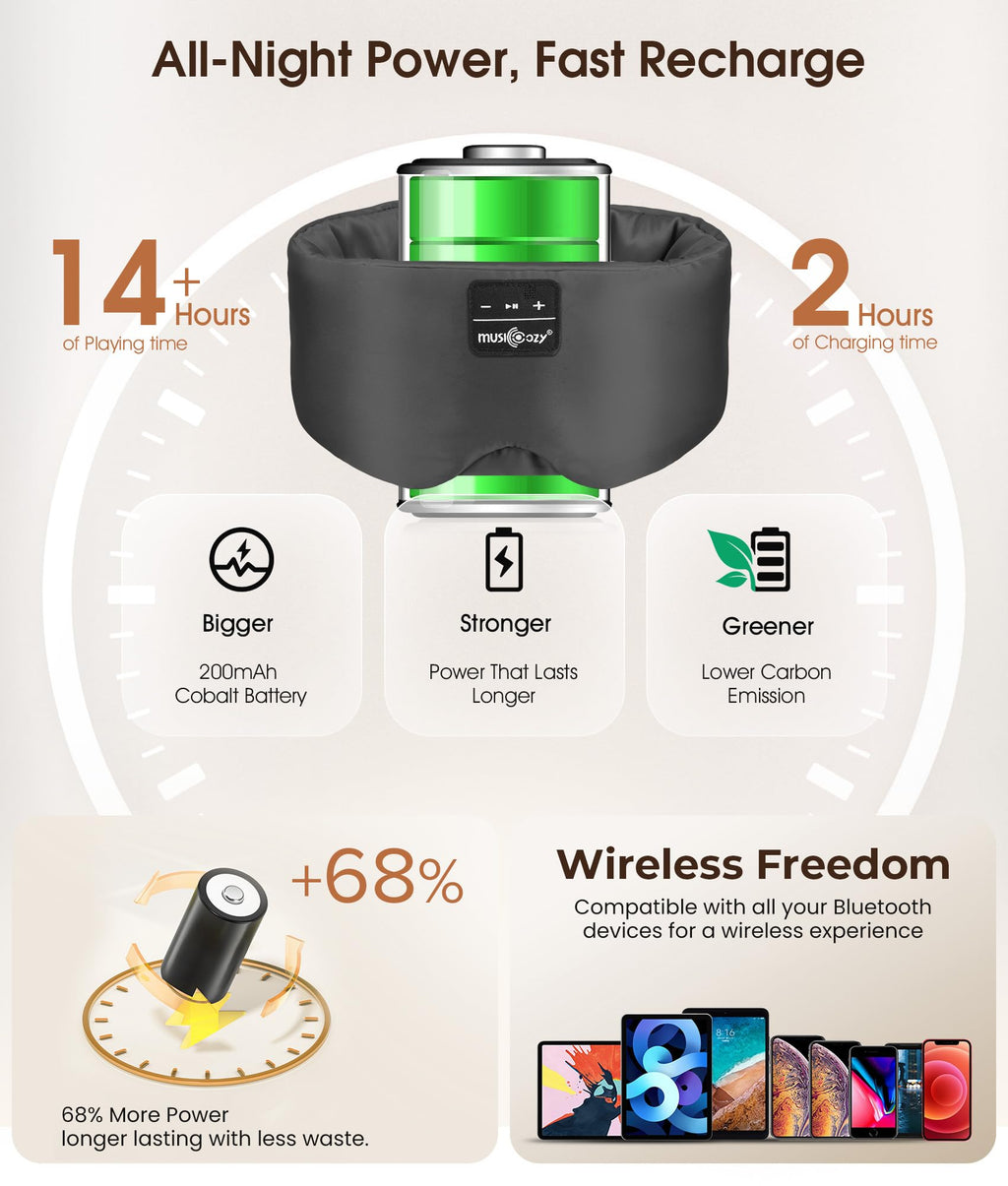 Silk Sleep Mask Bluetooth Headphones V85851