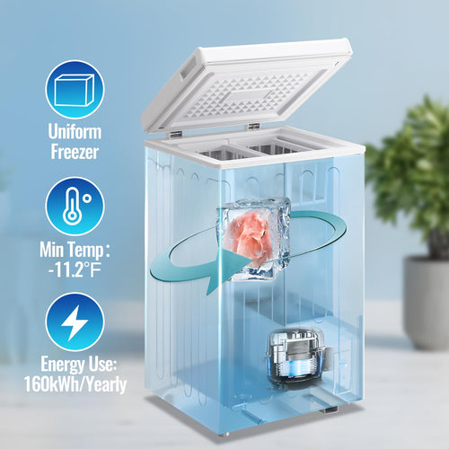 2.2 Cu. Ft. White Chest Freezer with Removable Basket X85922