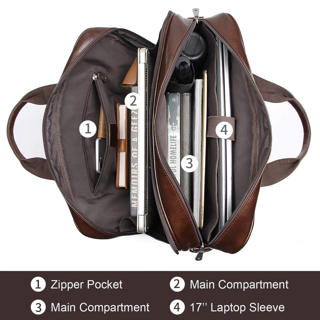 Leather 16'' Laptop Messenger Bag O13523