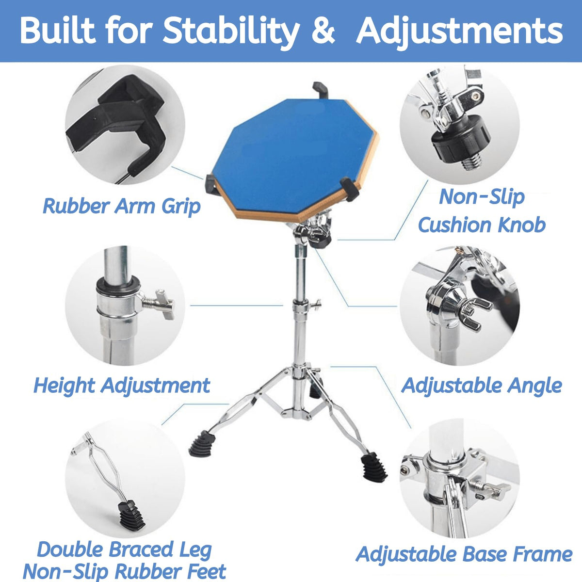 Double Braced Tripod Snare Drum Stand S788