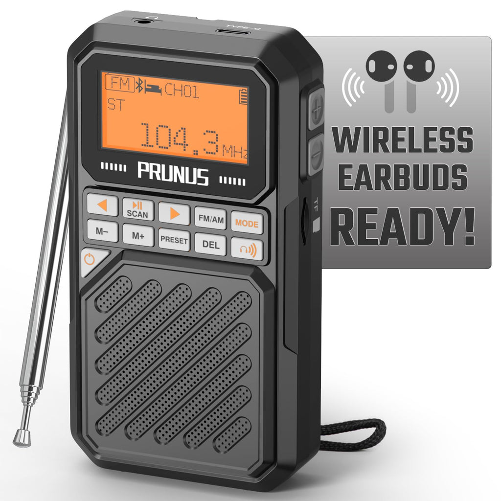 Portable AM FM Radio with Bluetooth V2431