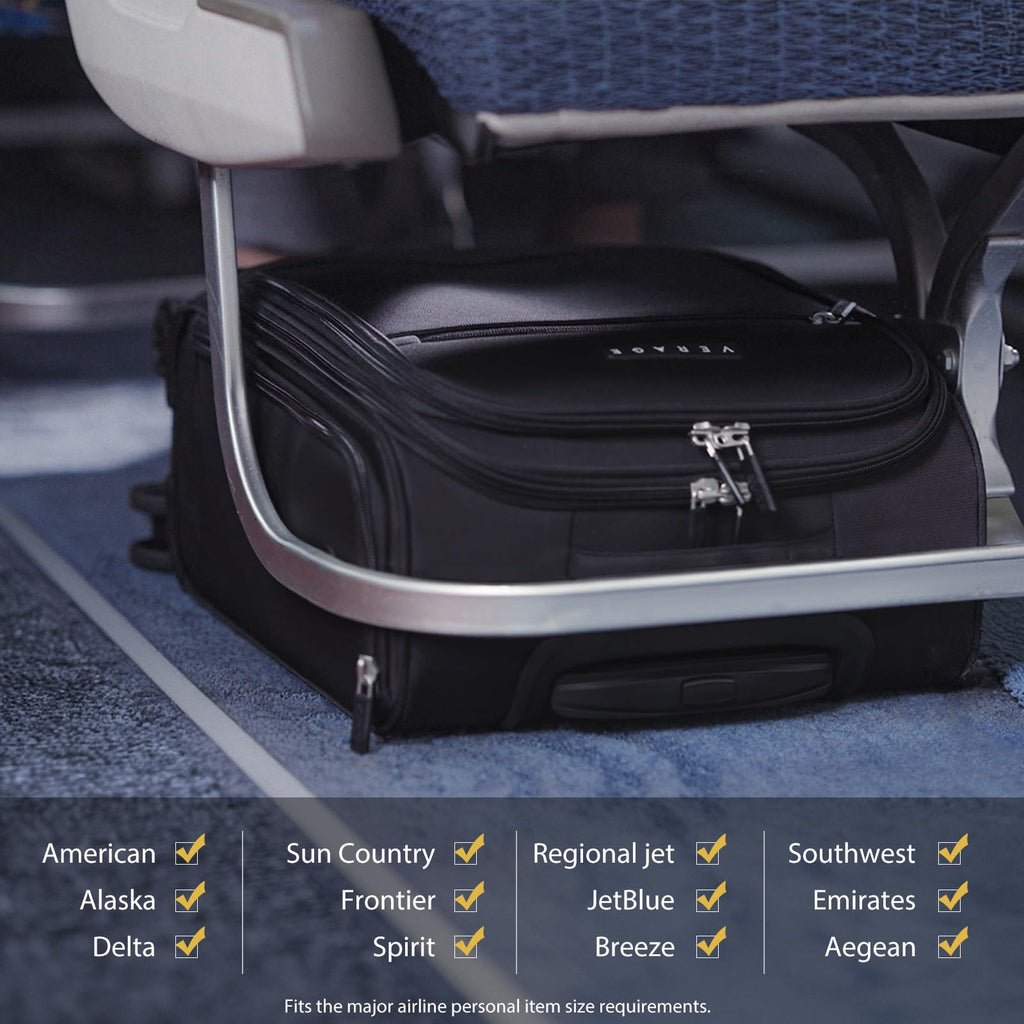 Black 14.5-Inch Spinner Underseat Carry On Luggage E68882
