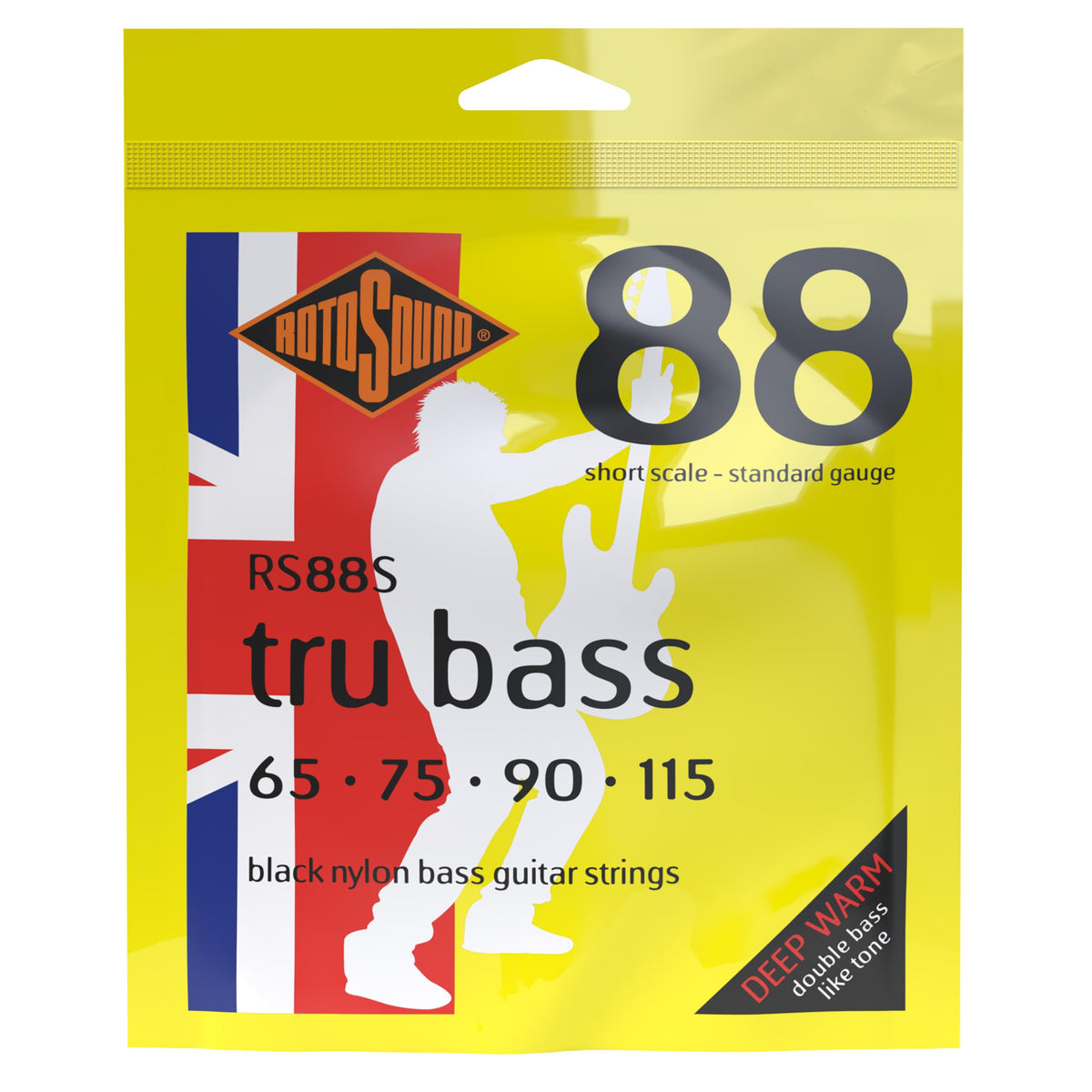 Black Nylon Flatwound Short Bass Guitar Strings X484