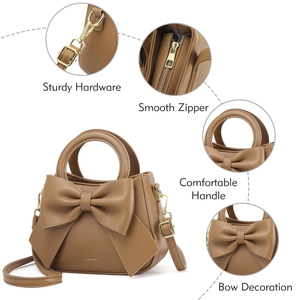 Vegan Leather Crossbody Bag with Top Carry Handle W2569