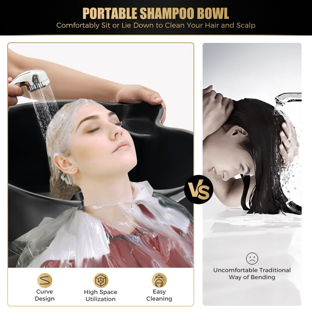 Portable Shampoo Bowl with Electric Pump D7852