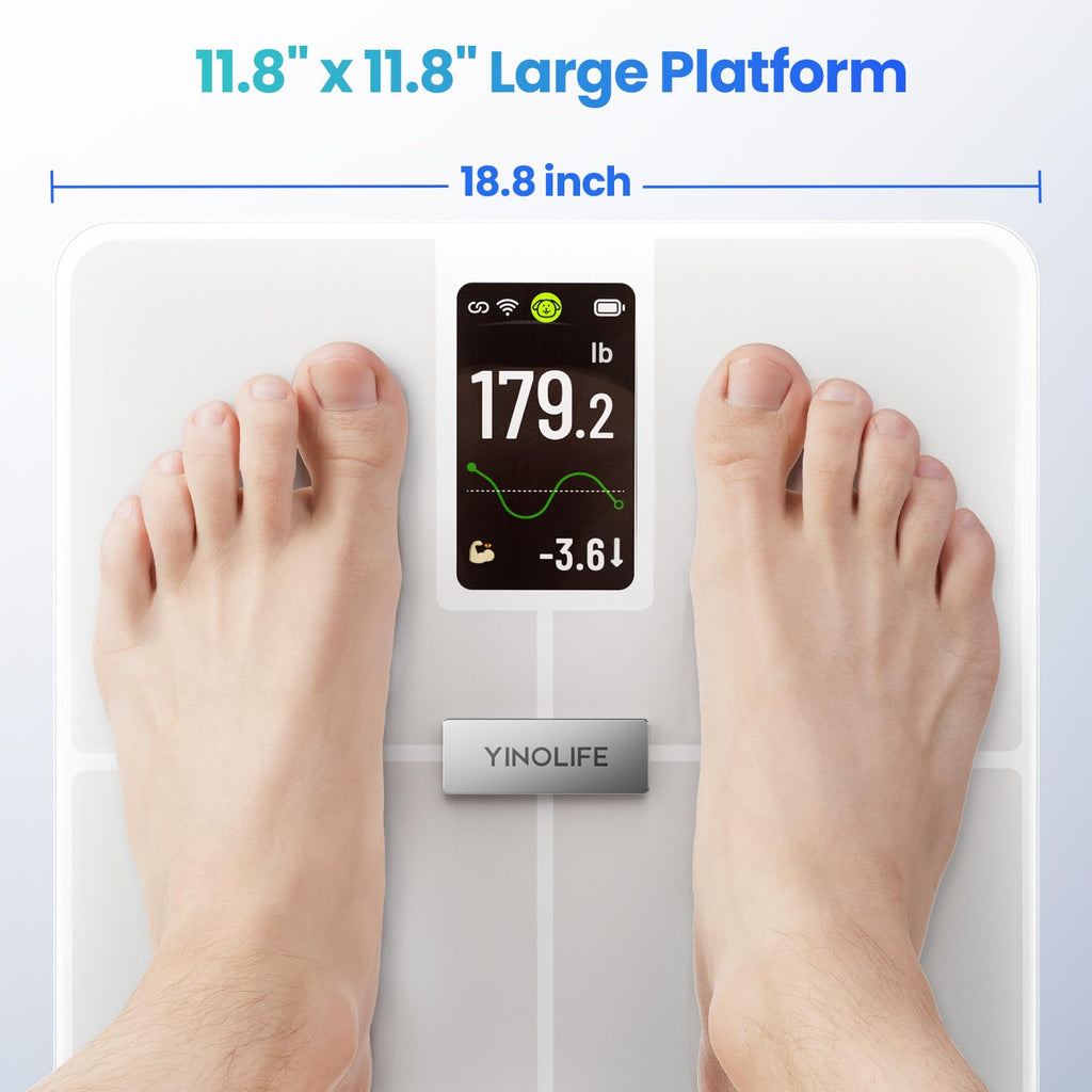 Digital Bathroom Weight Scale with 4.3" Color Display V8098
