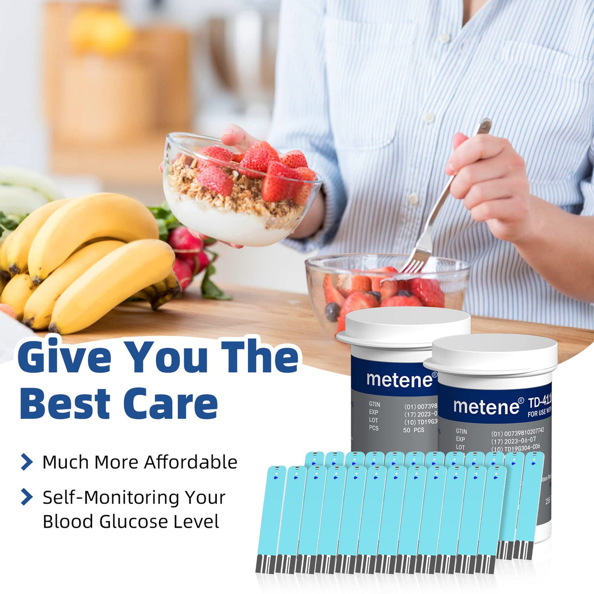 Blood Glucose Test Strips, 100 Count O2537