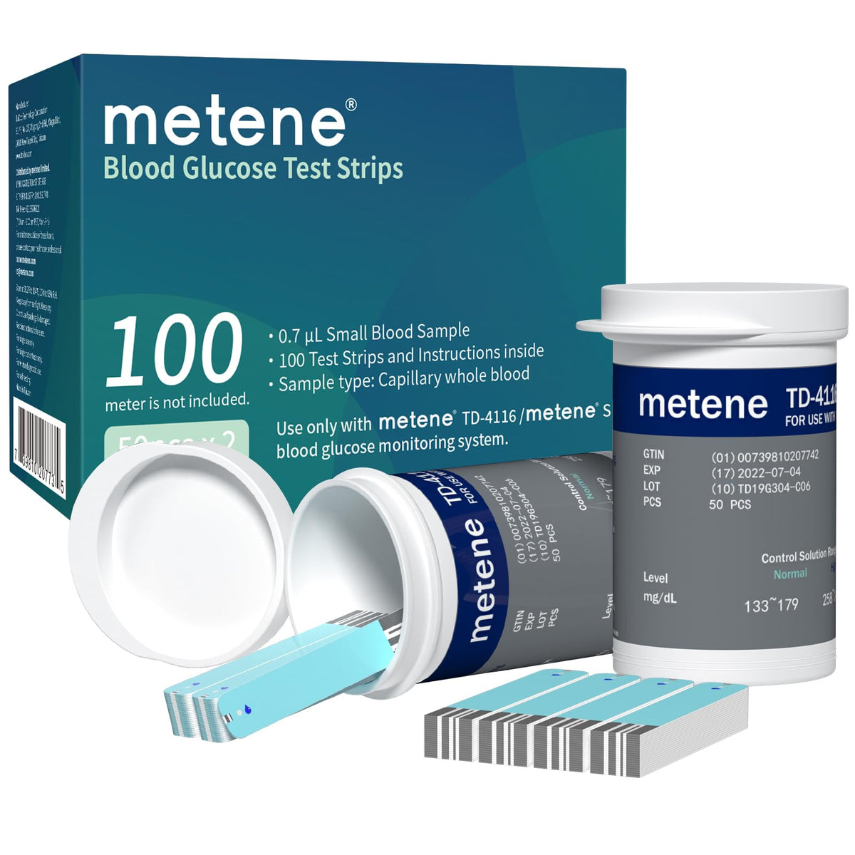 Blood Glucose Test Strips, 100 Count O2537
