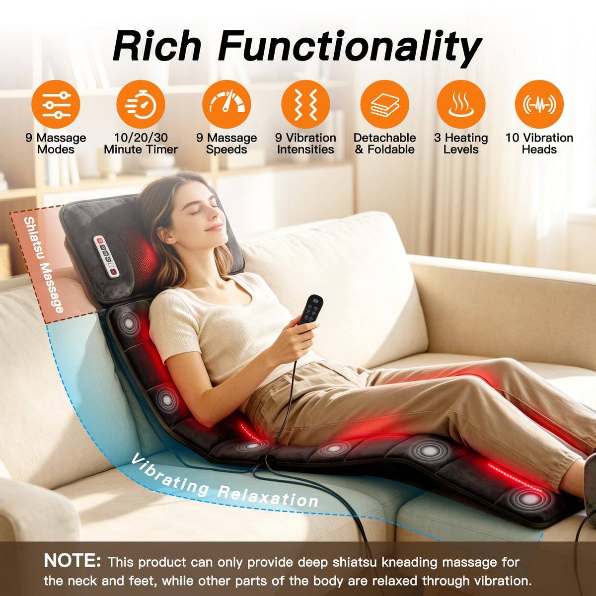 Full Body Massage Mat with Heat I849