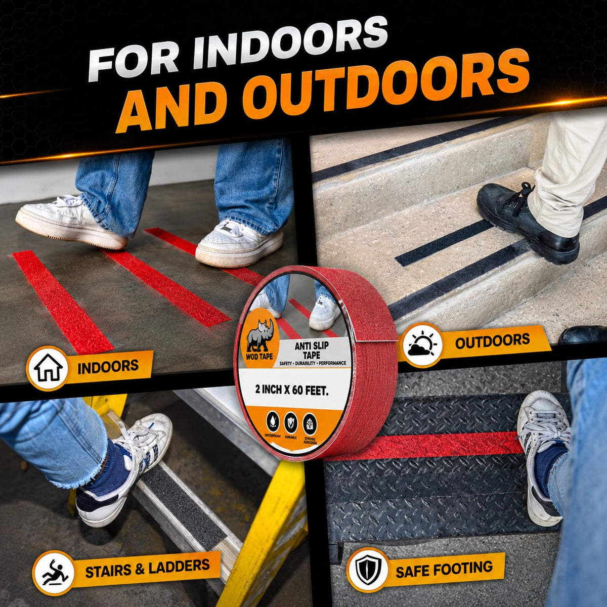 Gray 1 inch x 30 ft Anti Slip Tape A181562