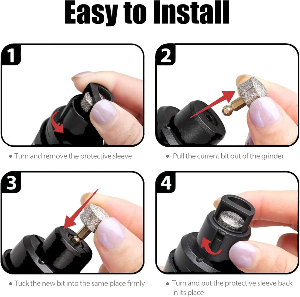 3 Speed Silent Rechargeable Pet Nail Grinder with 2 LED Lights T329149