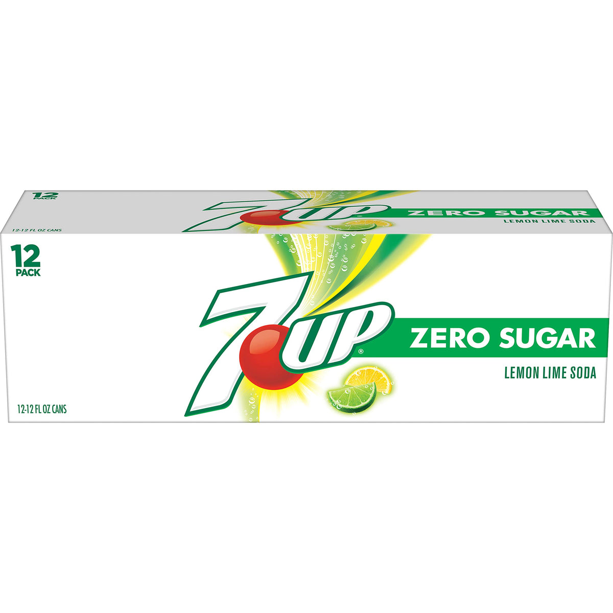 Zero Sugar 7-Up Soda, 12 Oz (Pack of 24) A374000
