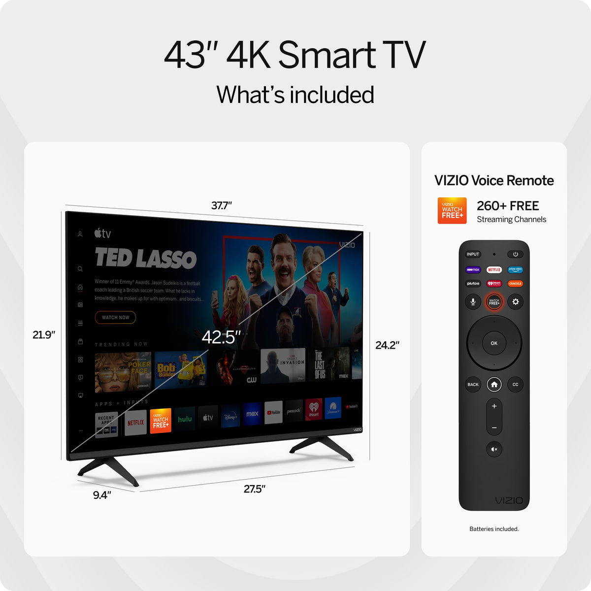 43-inch 4K LED HDR Smart TV with Dolby Vision T7090