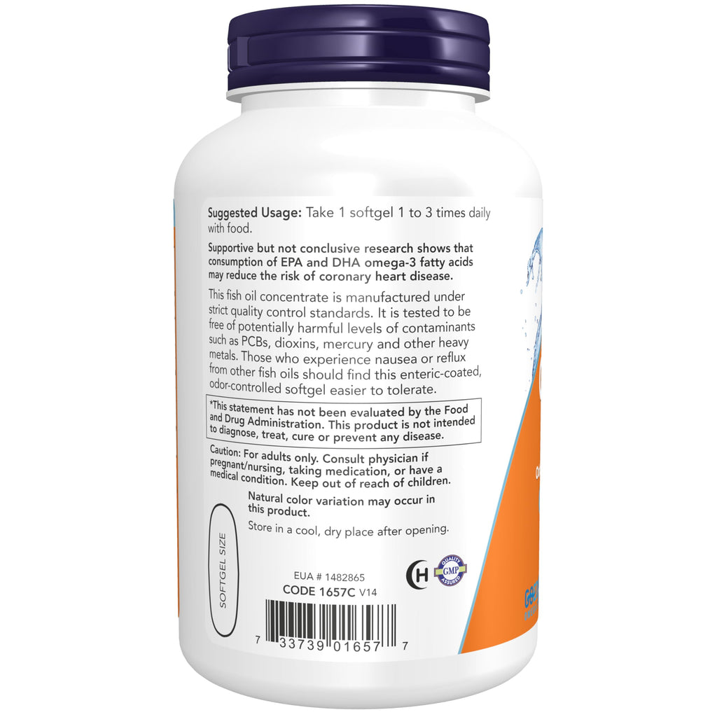 Omega-3 180 EPA / 120 DHA Enteric Coated 180 Softgels H924