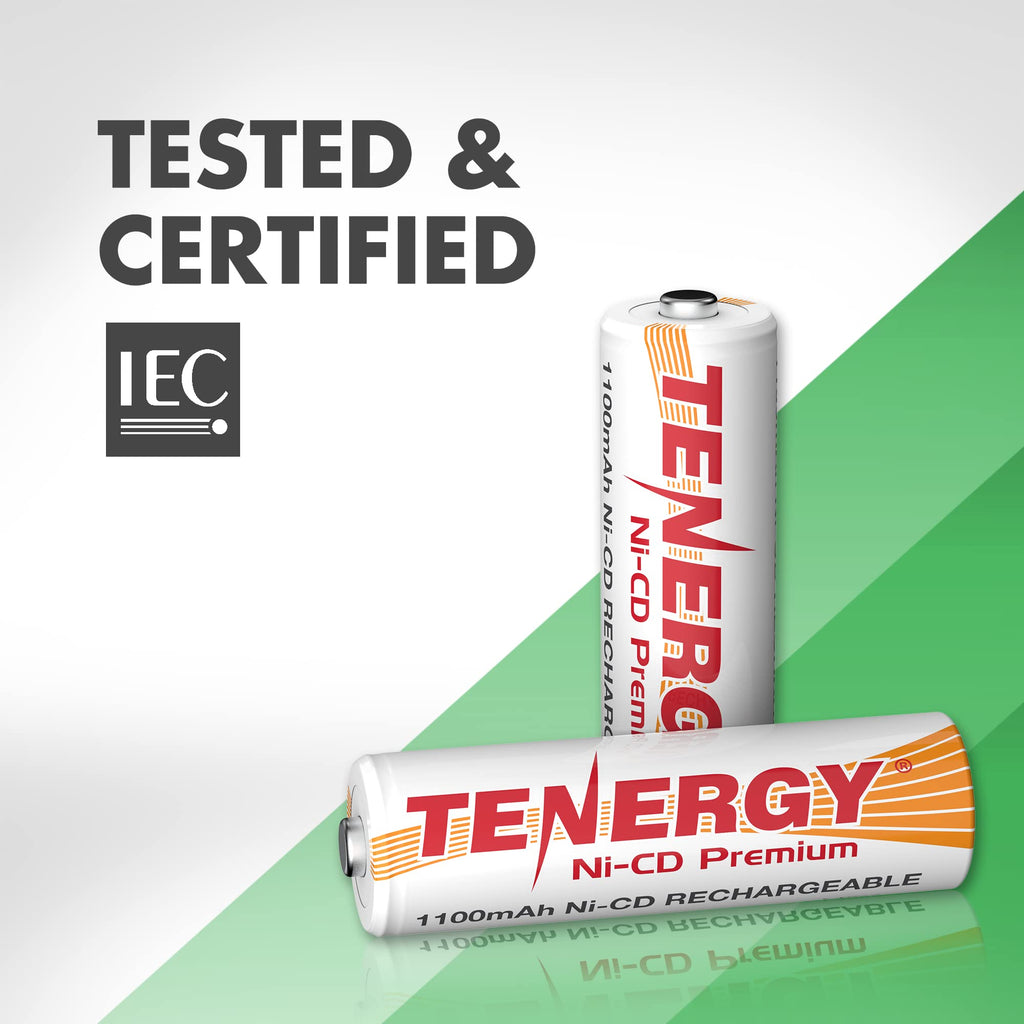 AA NiCd Rechargeable Batteries 1100mAh 1.2V 12 Count D1049