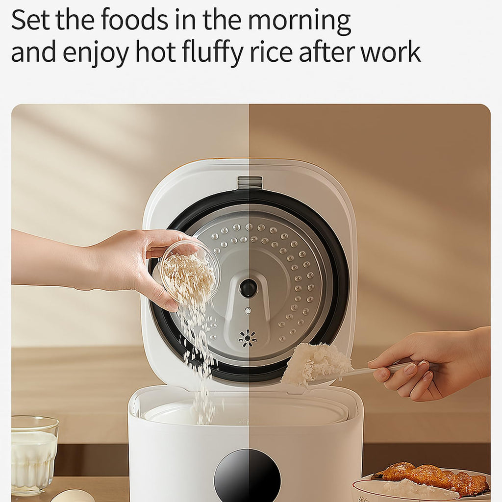 Low Sugar 3L Ceramic Rice Cooker with Steamer Basket T3359