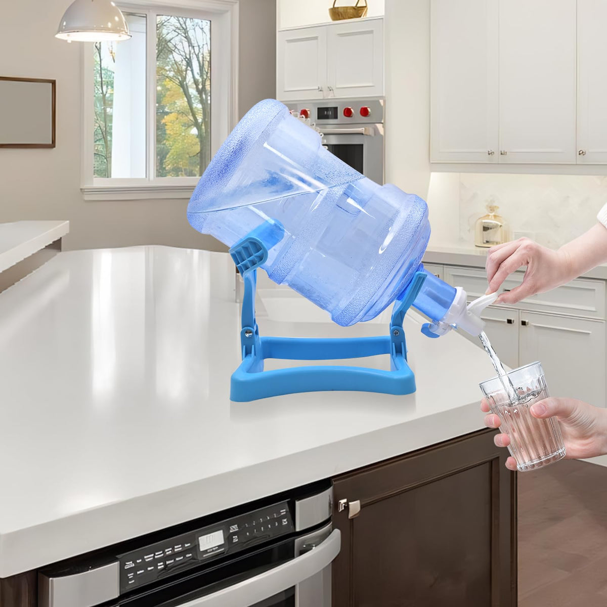 5 Gallon Collapsible Water Jug Holder and 2 Dispenser Valves C693115